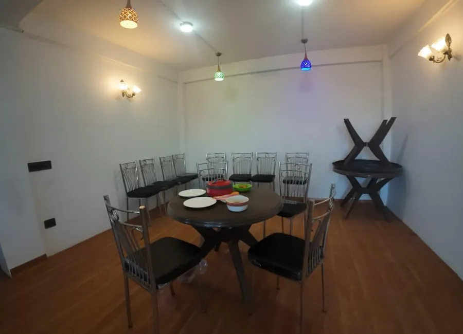 Group dining area at a North Bengal hotel